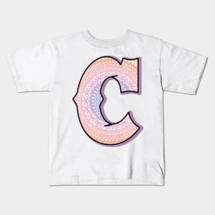 Mandala with alphabet C Kids T-Shirt